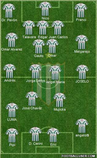 Banfield 5-4-1 football formation