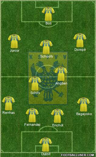 K Sint-Truidense VV 4-1-2-3 football formation