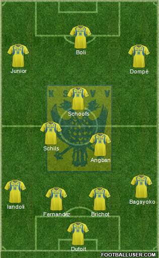 K Sint-Truidense VV 4-2-1-3 football formation