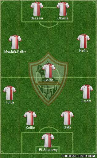 Zamalek Sporting Club 4-1-4-1 football formation