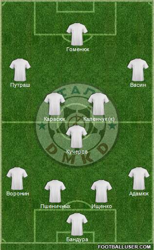 Stal Dniprodzergyns'k 4-4-1-1 football formation