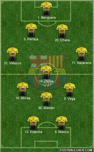 Barcelona SC 4-4-2 football formation