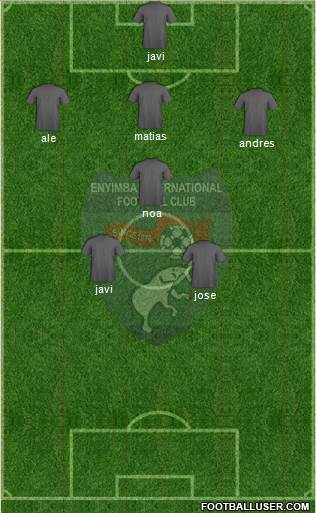 Enyimba International Football Club 4-1-4-1 football formation