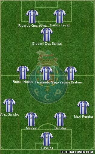 Futebol Clube do Porto - SAD 4-3-1-2 football formation