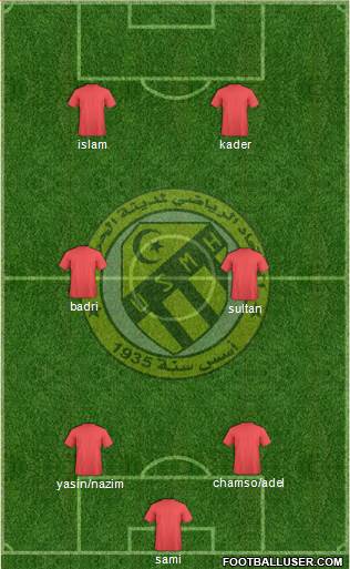 Union Sportive Madinet El-Harrach 3-4-2-1 football formation