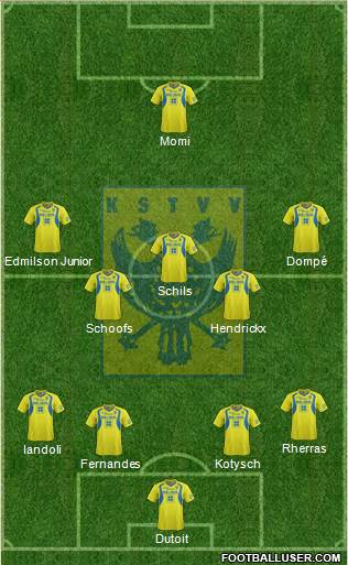 K Sint-Truidense VV 4-5-1 football formation