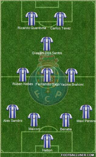 Futebol Clube do Porto - SAD 4-3-1-2 football formation