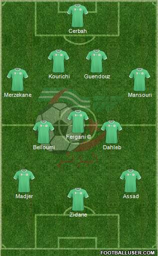 Algeria 4-3-3 football formation