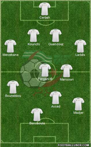 Algeria 4-3-3 football formation