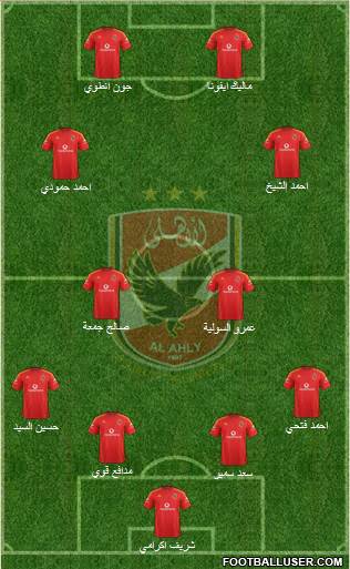 Al-Ahly Sporting Club 4-2-2-2 football formation