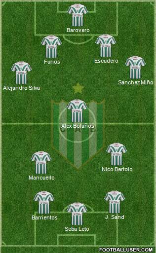 Banfield 4-1-2-3 football formation