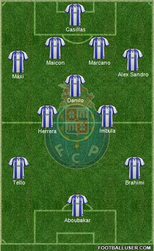 Futebol Clube do Porto - SAD 4-3-3 football formation