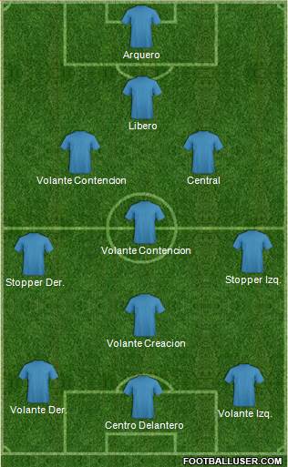 World Cup 2014 Team 4-5-1 football formation