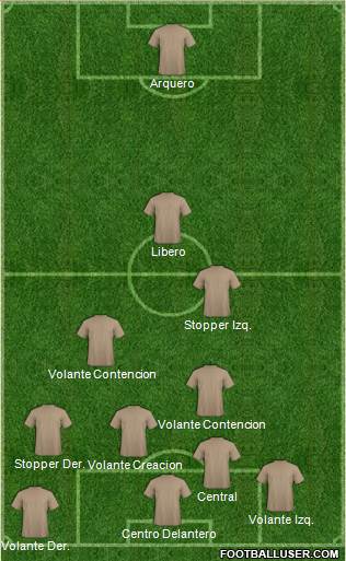World Cup 2014 Team 4-5-1 football formation