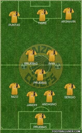 Kaizer Chiefs 4-1-4-1 football formation