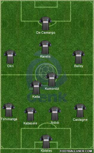 K Racing Club Genk 4-2-3-1 football formation