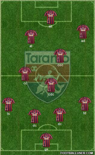 Taranto 4-3-2-1 football formation