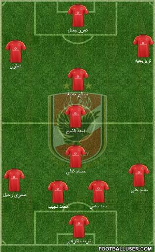 Al-Ahly Sporting Club 3-5-1-1 football formation