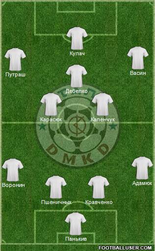 Stal Dniprodzergyns'k 4-5-1 football formation