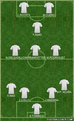 Pro Evolution Soccer Team 4-3-1-2 football formation