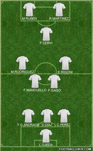 Pro Evolution Soccer Team 3-4-1-2 football formation