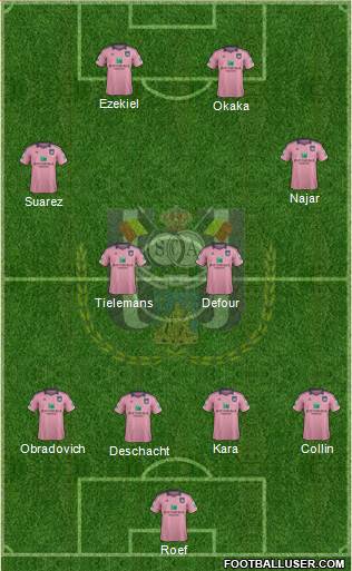 RSC Anderlecht 4-2-2-2 football formation