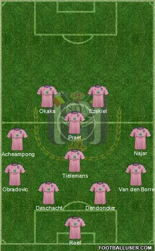 RSC Anderlecht 4-1-2-3 football formation