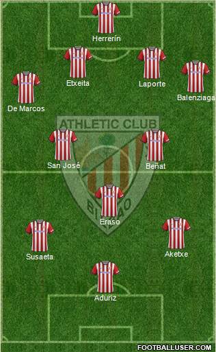 Athletic Club 4-2-3-1 football formation