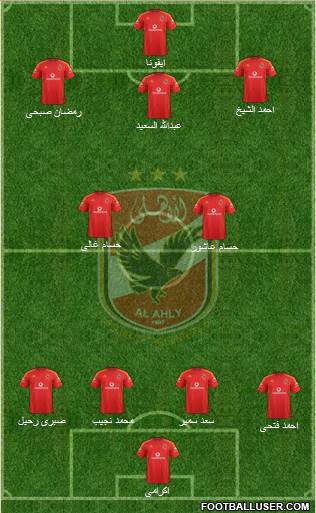 Al-Ahly Sporting Club 4-2-3-1 football formation