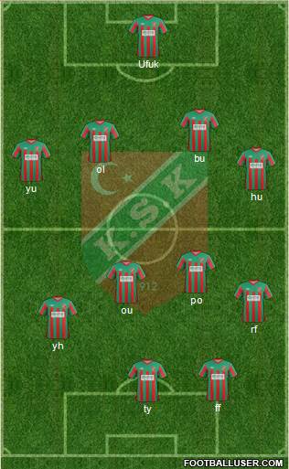 Karsiyaka 4-4-2 football formation