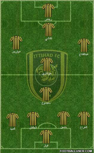 Al-Ittihad (KSA) 4-4-1-1 football formation