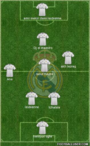 Real Madrid C.F. 4-1-4-1 football formation