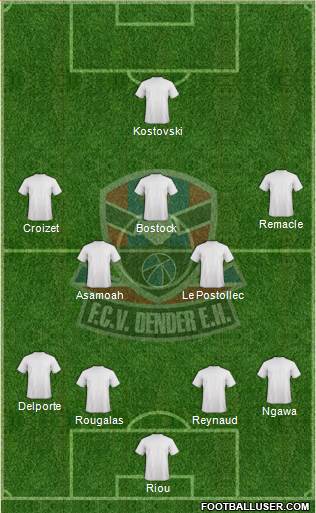 FCV Dender E.H. 4-2-3-1 football formation