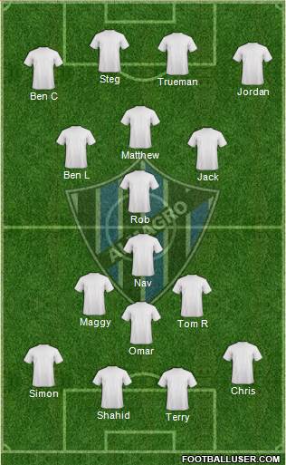 Almagro 4-1-4-1 football formation