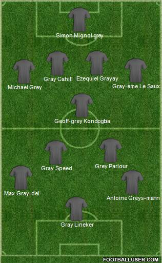 Grays Athletic 4-1-4-1 football formation