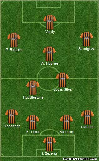 Hull City 4-2-3-1 football formation