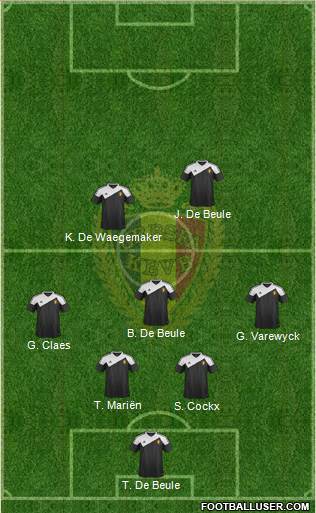 Belgium 4-1-4-1 football formation