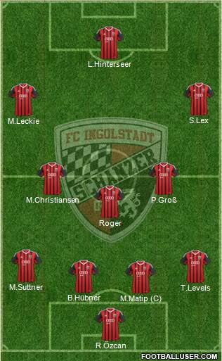 FC Ingolstadt 04 4-3-2-1 football formation