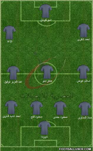 Telecom Egypt football formation