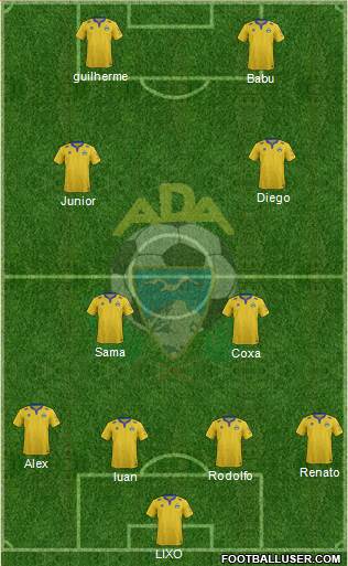 A.D. Alcorcón 4-2-2-2 football formation