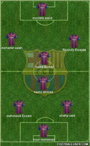 F.C. Barcelona B 4-3-1-2 football formation