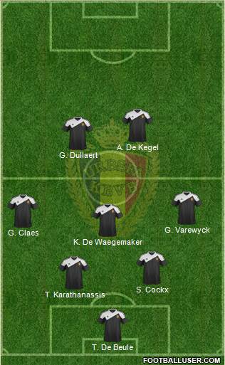 Belgium 5-4-1 football formation