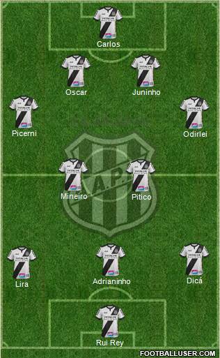 AA Ponte Preta 4-5-1 football formation