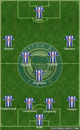 Hertha BSC Berlin 4-1-4-1 football formation