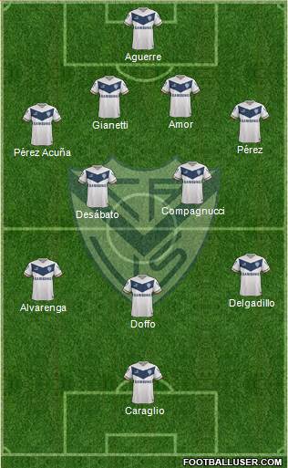 Vélez Sarsfield 4-5-1 football formation