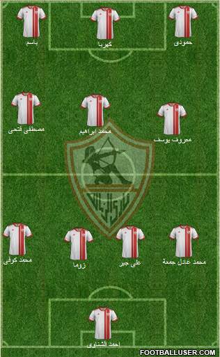 Zamalek Sporting Club 4-4-1-1 football formation