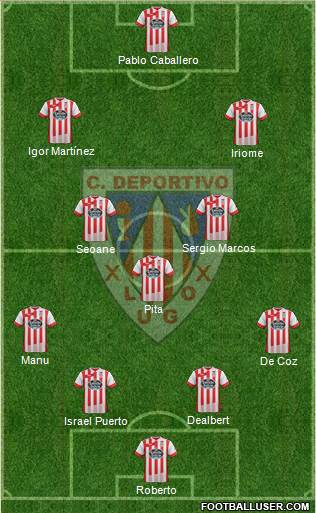 C.D. Lugo 4-2-3-1 football formation