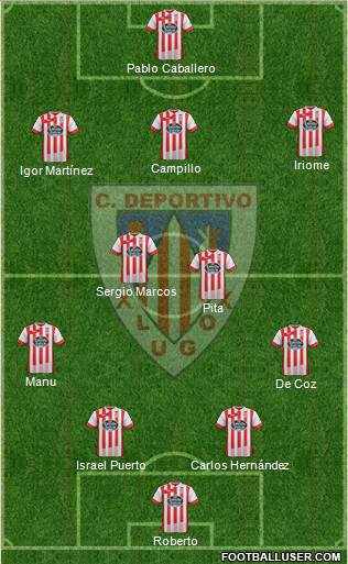 C.D. Lugo 4-2-3-1 football formation