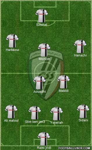 Club Sportif Sfaxien 4-5-1 football formation