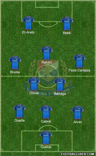 Yokohama F Marinos 3-5-2 football formation